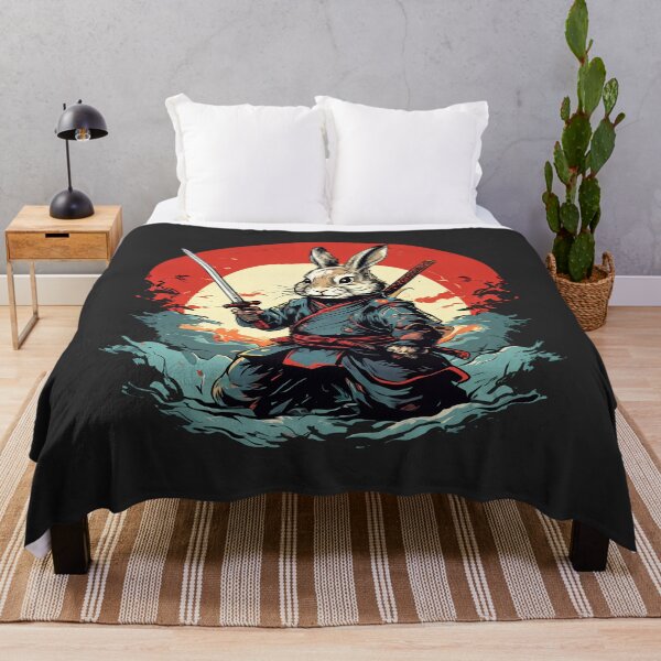 Item preview, Retro Samurai Warrior Bunny designed and sold by ArtsyWishesShop.