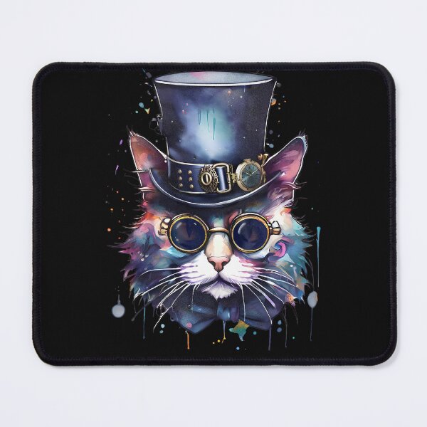 Item preview, Cool Steampunk Cat Watercolour Tattoo designed and sold by ReidDesigns.