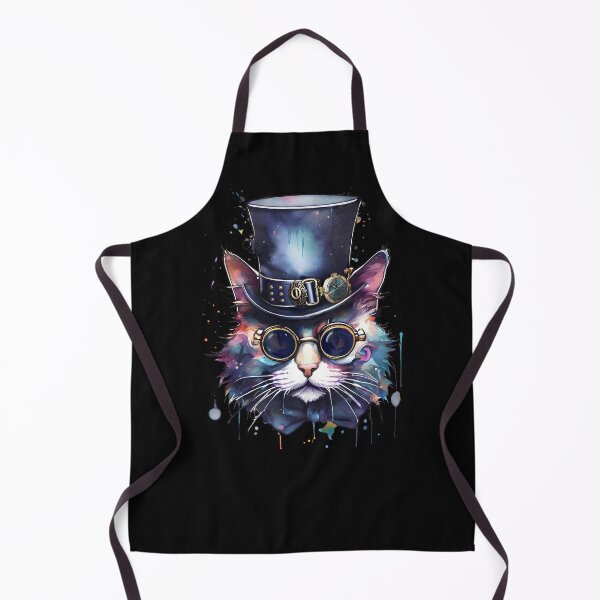 Item preview, Cool Steampunk Cat Watercolour Tattoo designed and sold by ReidDesigns.