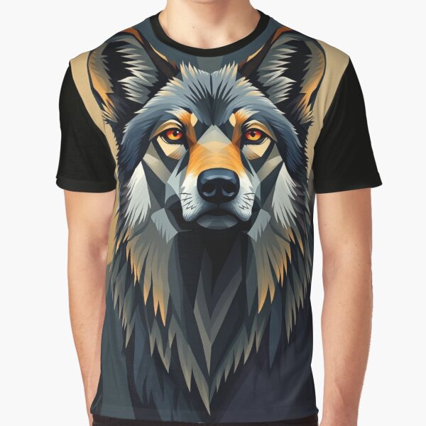 Aperçu de l'œuvre Cubisme abstrait Loup créée et vendue par DZKclothing.