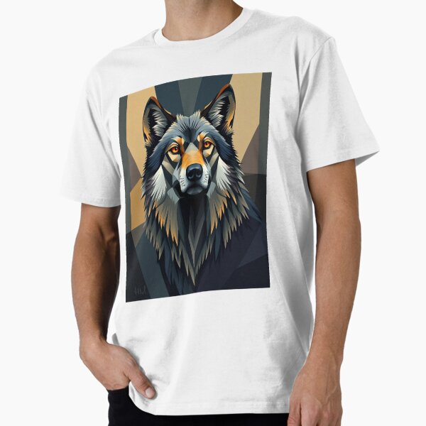 Aperçu de l'œuvre Cubisme abstrait Loup créée et vendue par DZKclothing.