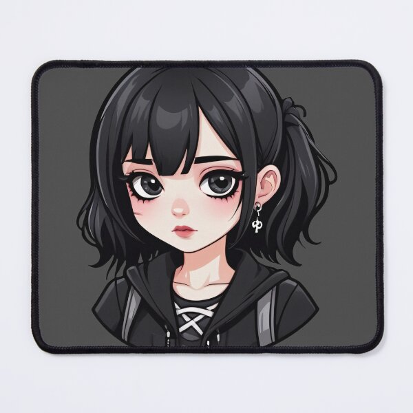 Item preview, Black Hair Cute Goth Girl Student designed and sold by MadnessEnvelope.