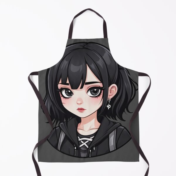 Item preview, Black Hair Cute Goth Girl Student designed and sold by MadnessEnvelope.