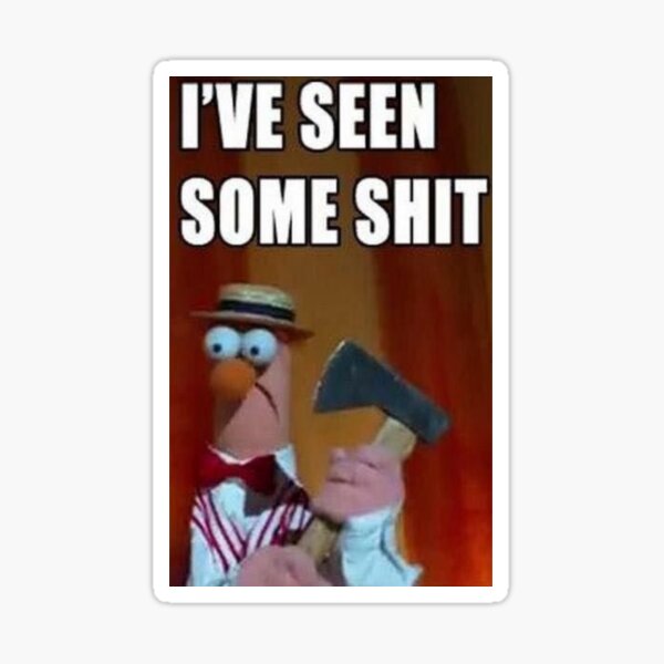 Item preview, Ive Seen Some Shit Beaker Sticker designed and sold by TheChipQueen.