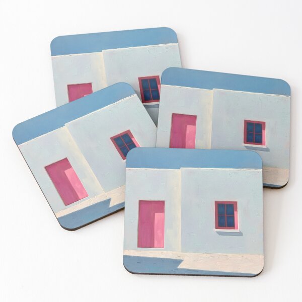 Item preview, Adobe House with Pink Door designed and sold by high-noon-moon.