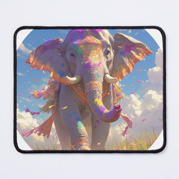 Item preview, Indian elephant enjoying life and holi :D designed and sold by PurrfectoPrints.