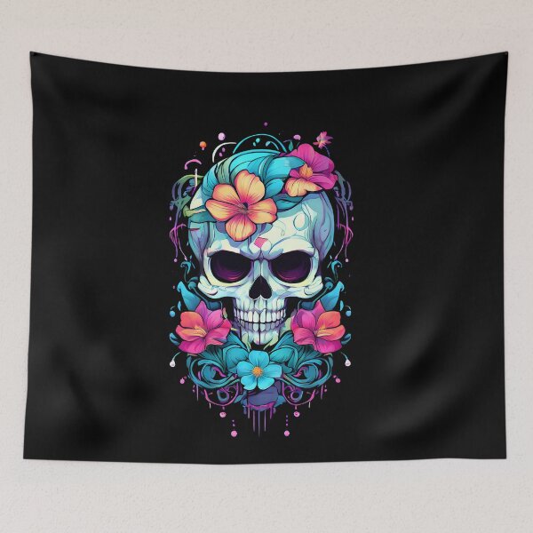 Item preview, Skull and Bloom T-Shirt Art designed and sold by Mechanical-Artt.