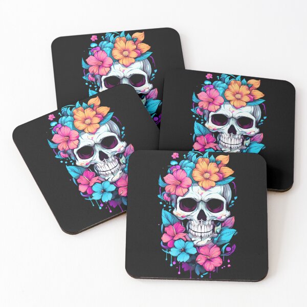 Item preview, Flowered Skulls Graphic Tee Design designed and sold by Mechanical-Artt.
