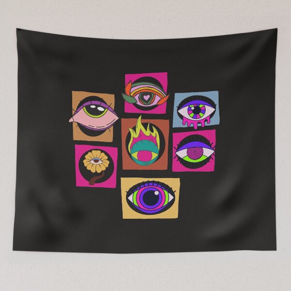 Item preview, Peychodelic cartoon eyes designed and sold by MiroArtAbstra.
