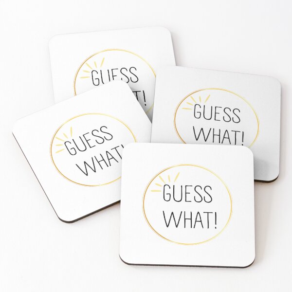 Item preview, Guess What! Announcement Square Sticker designed and sold by Kaicee Sorensen.