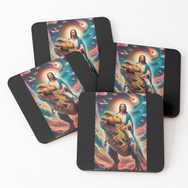 Item preview, Jesus Riding A T-Rex  designed and sold by Buntrockstore.