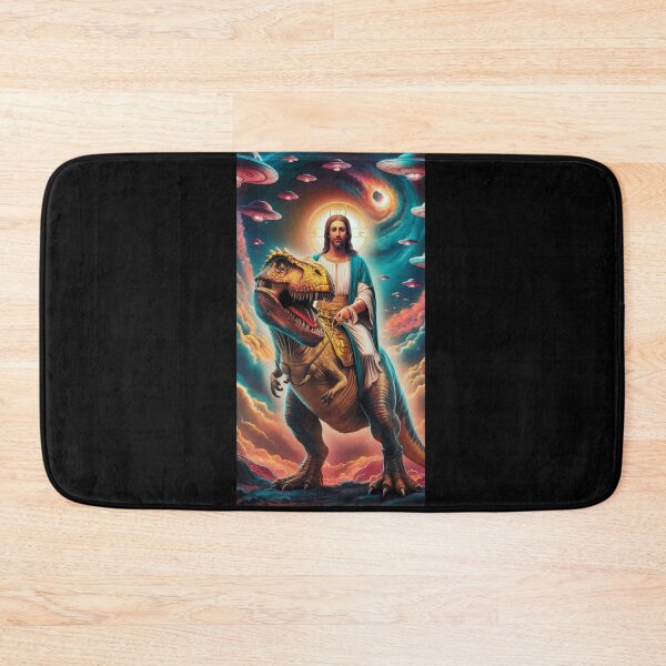 Item preview, Jesus Riding A T-Rex  designed and sold by Buntrockstore.