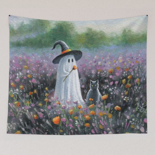 Item preview, ghost wandering in the wildflower meadow 040 designed and sold by Ghosture.