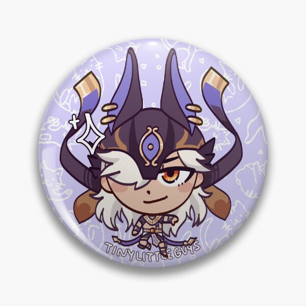 Item preview, Cyno Genshin Impact Chibi from Hoyoverse Mihoyo with Color Background designed and sold by Tinylittleguys.