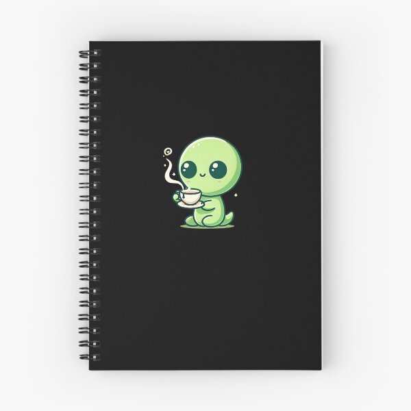 Item preview, Adorable Alien Sipping Tea Cartoon | Cute Space Creature Minimalist Art for Sci-Fi Lovers designed and sold by tizzime.