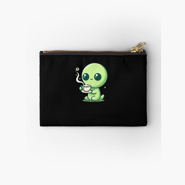 Item preview, Adorable Alien Sipping Tea Cartoon | Cute Space Creature Minimalist Art for Sci-Fi Lovers designed and sold by tizzime.