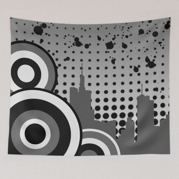Item preview, black and white abstract frutiger metro pattern designed and sold by meuliasshop.