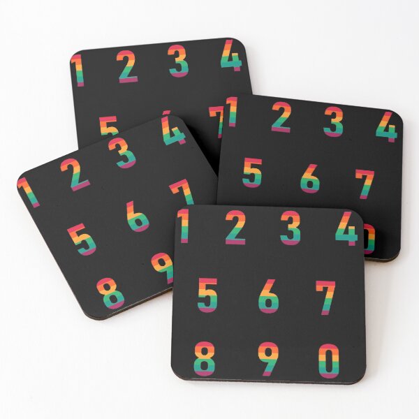 Item preview, Rainbow Numerals, Numbers sticker pack designed and sold by Numbers-Art.