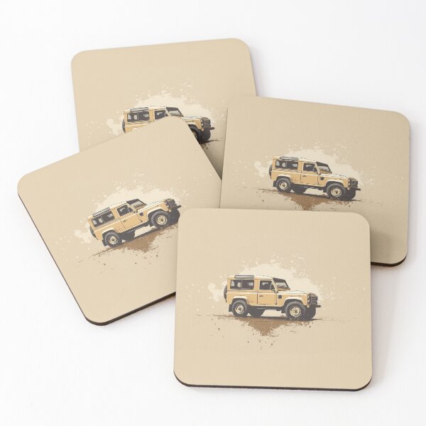 Item preview, Classic British Off-Road Vehicle in Beige with Beige Abstract Backdrop designed and sold by CybergenArtworx.