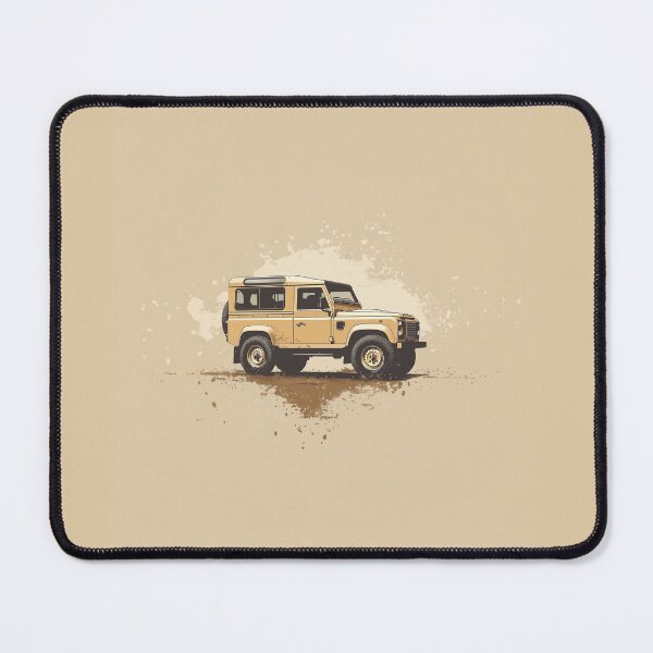 Item preview, Classic British Off-Road Vehicle in Beige with Beige Abstract Backdrop designed and sold by CybergenArtworx.
