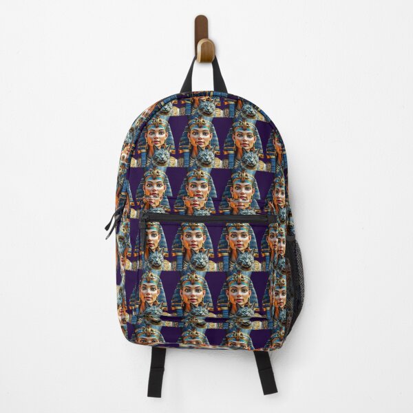 Item preview, Queen Nefertiti the most beautiful pharaohs in ancient Egypt with her cat designed and sold by AnadAA.