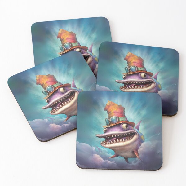 Item preview, The Whimsical Shark of the Sky Seas designed and sold by Sillytoe.