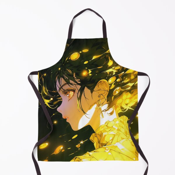 Item preview, Golden Glowing Mysterious Anime Girl designed and sold by bubblegoth.