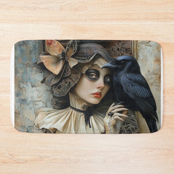 Item preview, woman with black crow, designed and sold by GalynaLB.