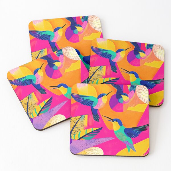 Item preview, Neon Hummingbird Abstract designed and sold by Studio Axis.