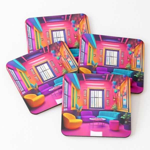Item preview, Neon Living Room Bold Colors designed and sold by Health And Fitness Posts e-Store.