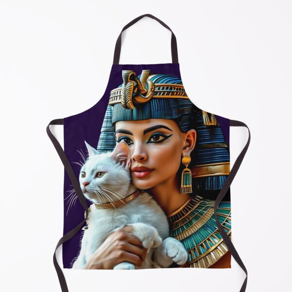 Vista previa del artículo con la obra «La reina Nefertiti la faraona más bella del antiguo Egipto con su gato 2», diseñado y vendido por AnadAA.