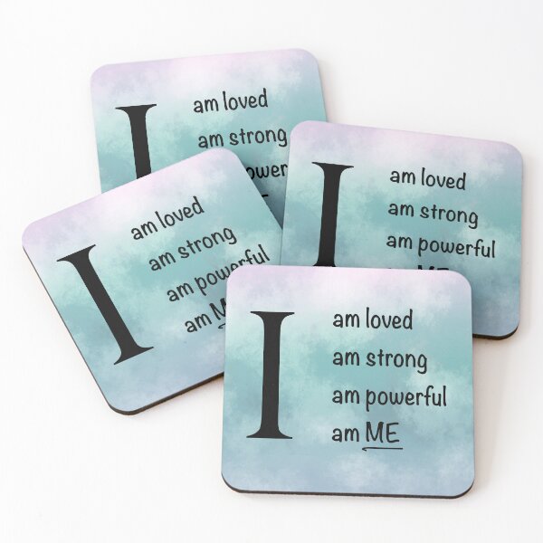 Item preview, I am... loved, strong, powerful, ME. Cloud version designed and sold by ClearAndHappy.