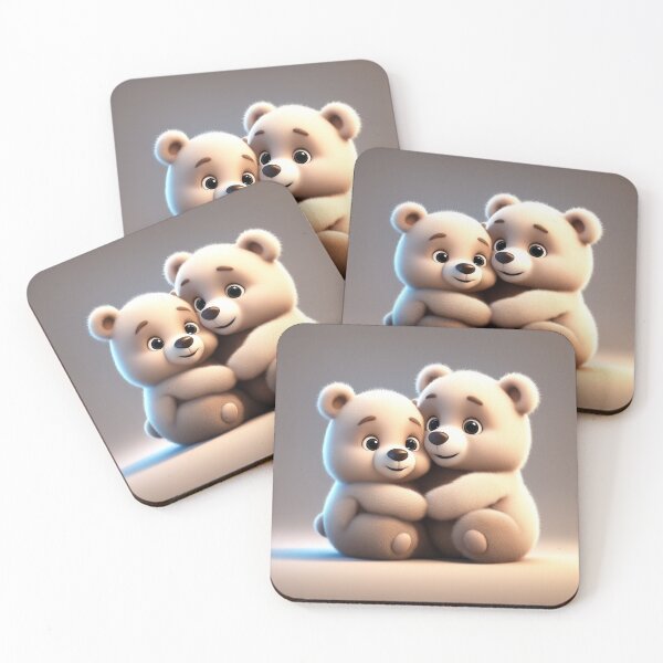 Item preview, Cute Bear Hugging Baby Bear Cartoon Vector Icon Illustration designed and sold by hjian8219.