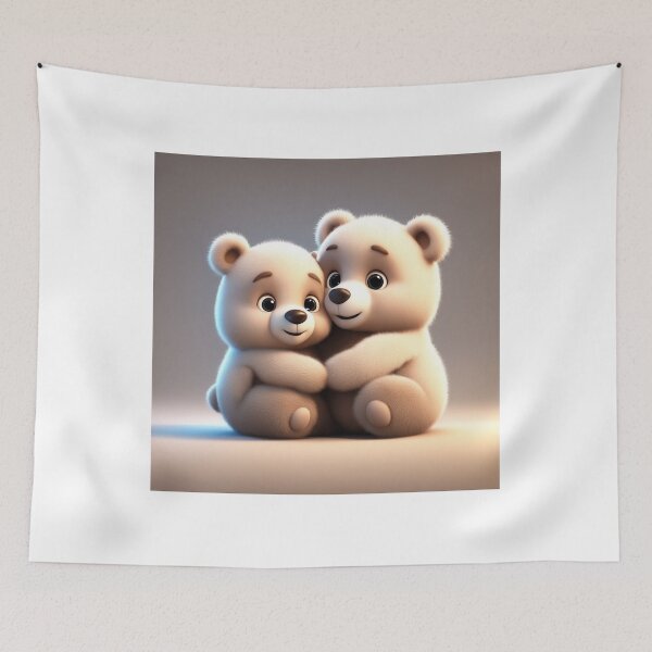 Item preview, Cute Bear Hugging Baby Bear Cartoon Vector Icon Illustration designed and sold by hjian8219.
