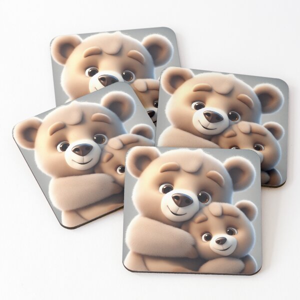 Item preview, Cute Bear Hugging Baby Bear Cartoon Vector Icon Illustration designed and sold by hjian8219.