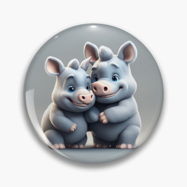 Item preview, Cute Rhino Hugging Baby Rhino Cartoon Vector Icon Illustration designed and sold by hjian8219.