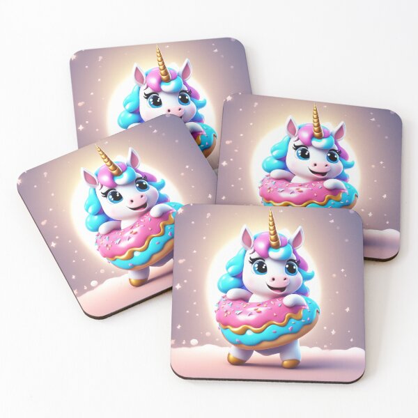 Item preview, Cute Unicorn Riding Donut UFO Cartoon Vector Icon Illustration designed and sold by hjian8219.