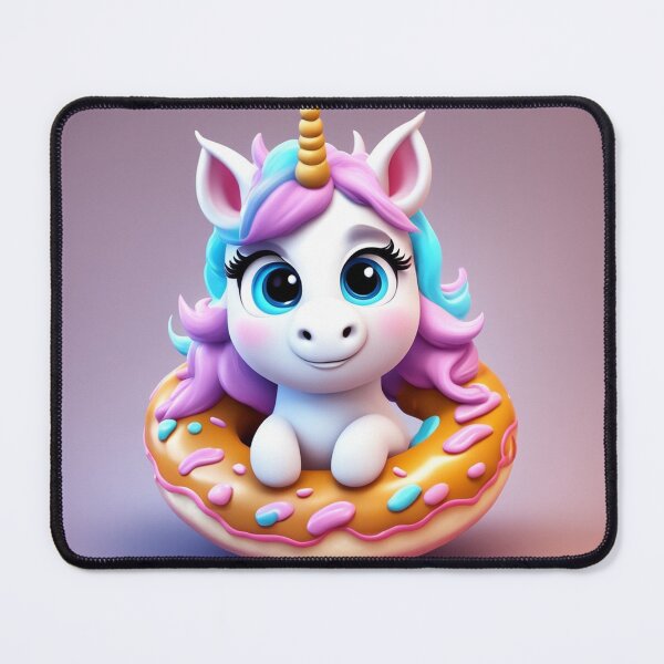 Item preview, Cute Unicorn Riding Donut UFO Cartoon Vector Icon Illustration designed and sold by hjian8219.