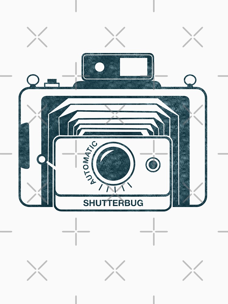 Thumbnail 3 of 3, Fitted T-Shirt, Shutterbug Vintage Camera Design designed and sold by lavenderochre.