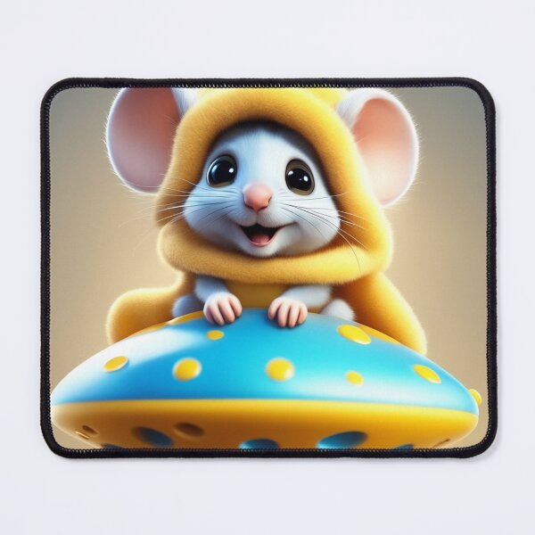 Item preview, Cute Mouse Riding Cheese UFO Cartoon Vector Icon Illustration designed and sold by hjian8219.