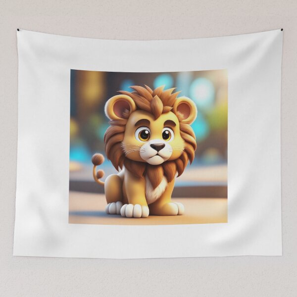 Item preview,  Cute Lion Gaming Cartoon Vector Icon Illustration designed and sold by hjian8219.