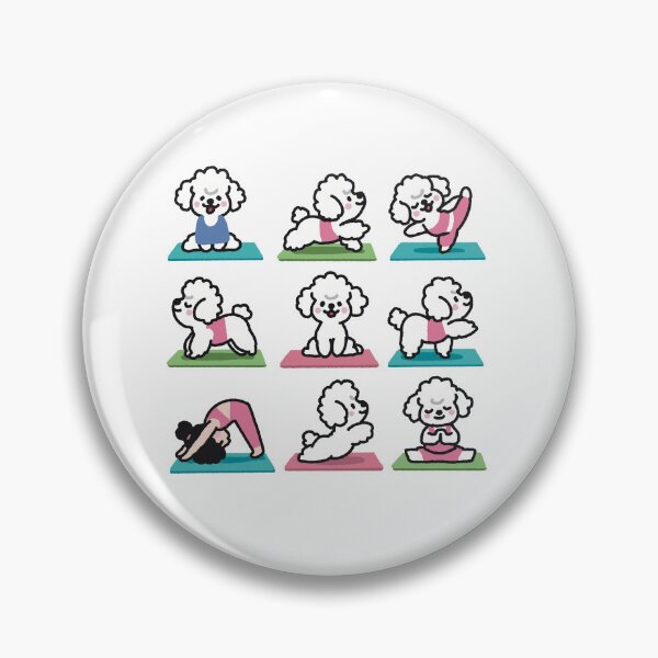 Item preview, Doing yoga with my bichon puppy pet dog cute funny designed and sold by WowCustomDesign.