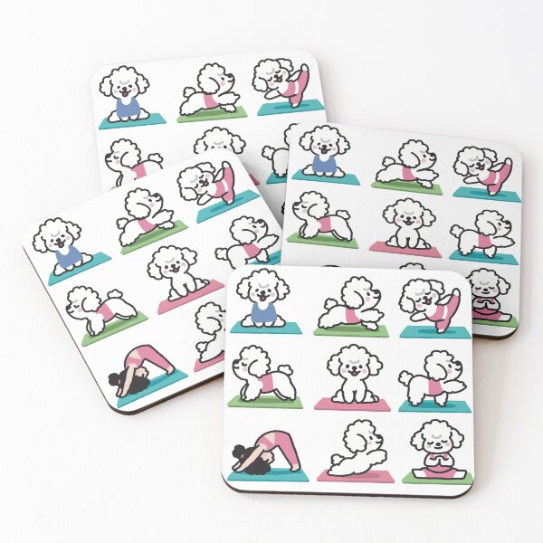 Item preview, Doing yoga with my bichon puppy pet dog cute funny designed and sold by WowCustomDesign.