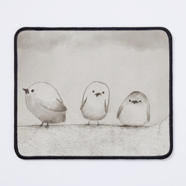 Item preview, Cute birds on a wall. Watercolor painting. Monocromo designed and sold by Origillus.