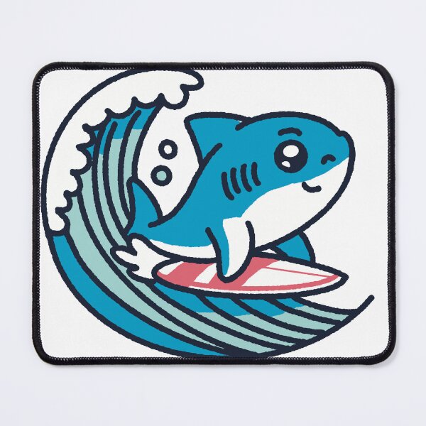 Item preview, A cute shark is surfing designed and sold by WowCustomDesign.