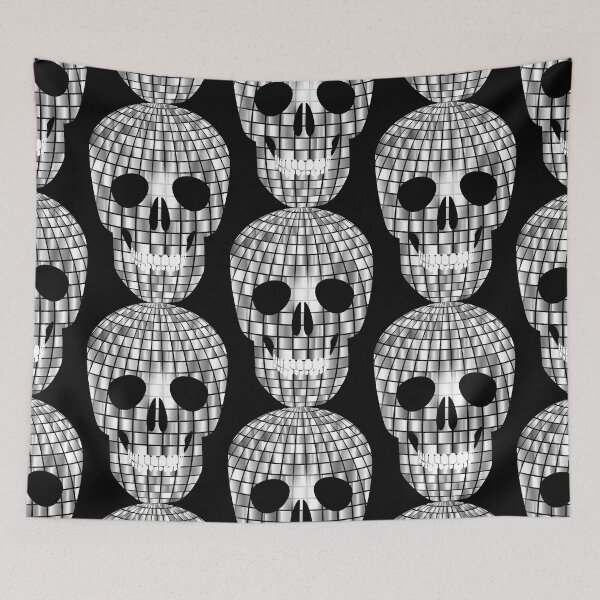 Item preview, disco halloween mirror ball skull  designed and sold by Gossip Rag.