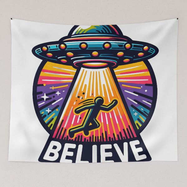 Item preview, I Believe UFO Abduction T-shirt designed and sold by Travelcases.