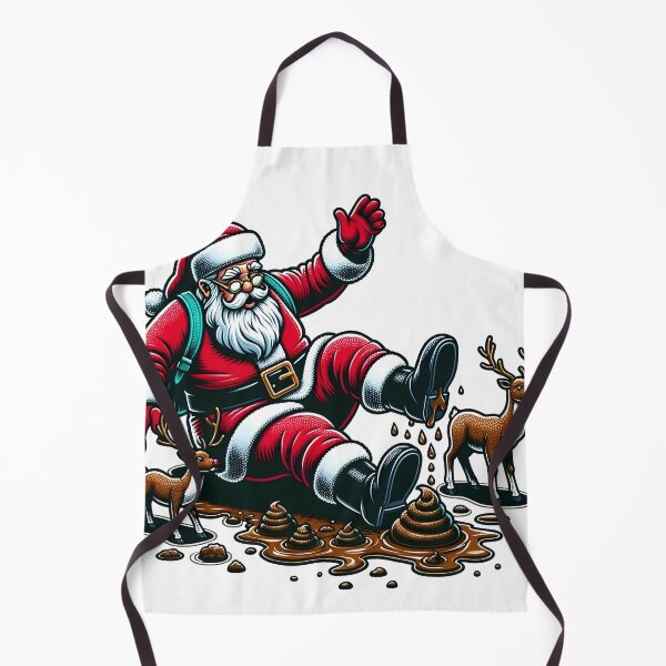 Item preview, Santa Claus slips in Reindeer Poop T-shirt designed and sold by Travelcases.
