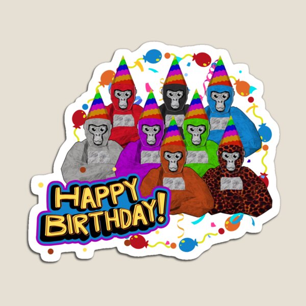 Item preview, Gorilla Tag VR Happy Birthday designed and sold by PoormanToast.