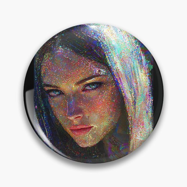 Item preview, Cool gaze. smoking hot girl looks in pointillism designed and sold by UmagineArts.